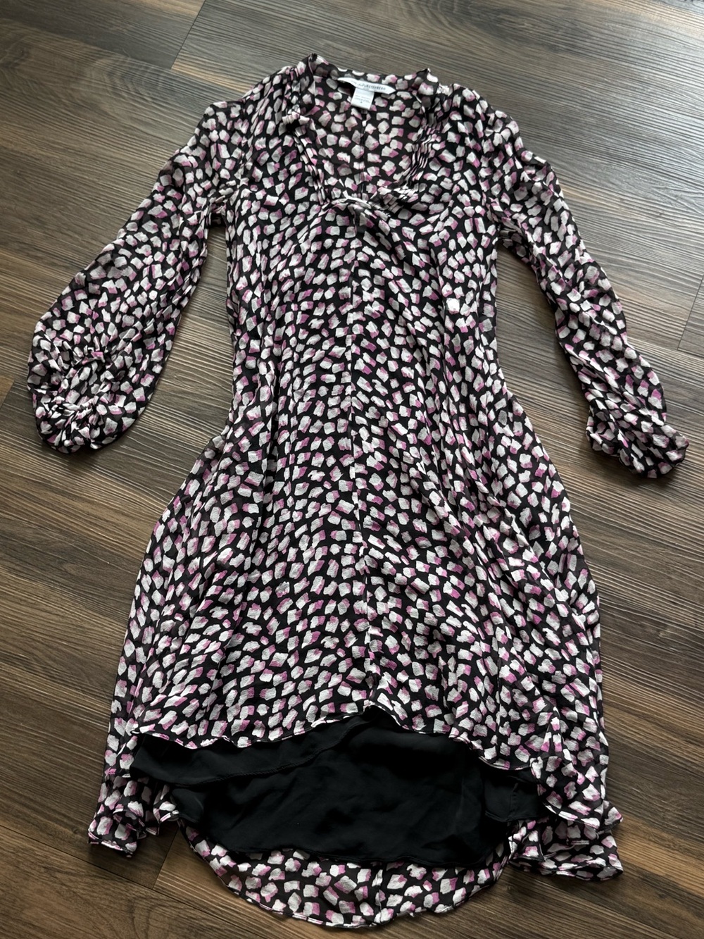 Diane Von Furstenberg Silk Printed Dress with Slip